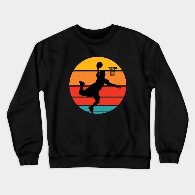 Basketball slam dunk retro vintage Crewneck Sweatshirt by GameOn Gear